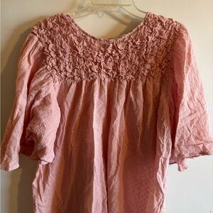 Pink Ruffled Women's Top